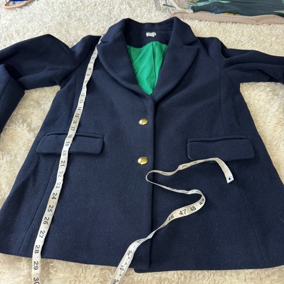 J Crew Wool-blend blazer-coat in Navy - Picture 6 of 12
